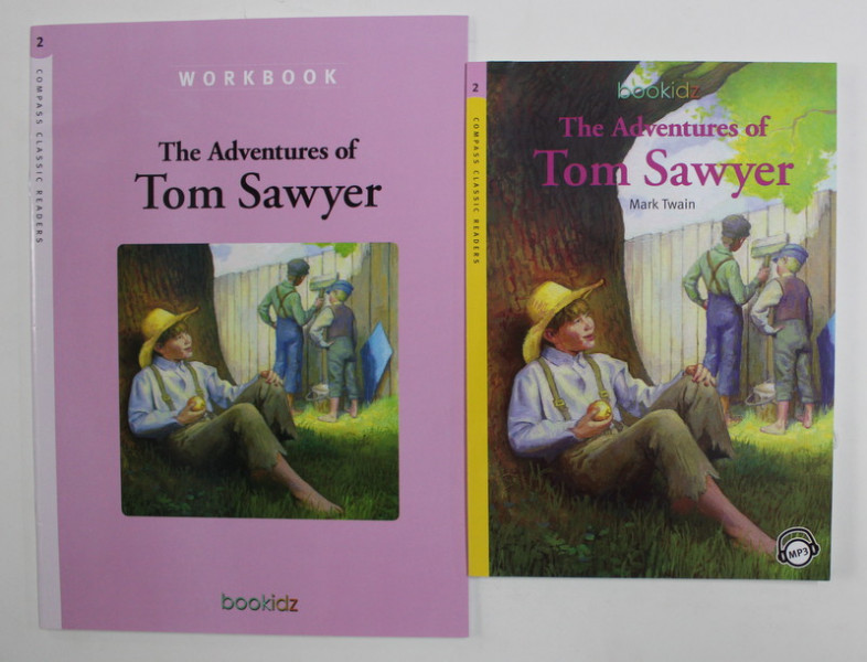 AVENTURILE LUI TOM SAWYER  by MARK TWAIN  , retold by PIETER KOSTER   + WORKBOOK , LEVEL 2 , 2017 , CONTINE MP3 *