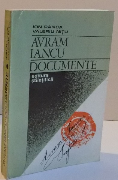 AVRAM IANCU DOCUMENTE de ION RANCA si VALERIU NITU , 1974