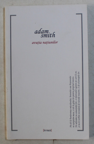 AVUTIA NATIUNILOR de ADAM SMITH , 2010