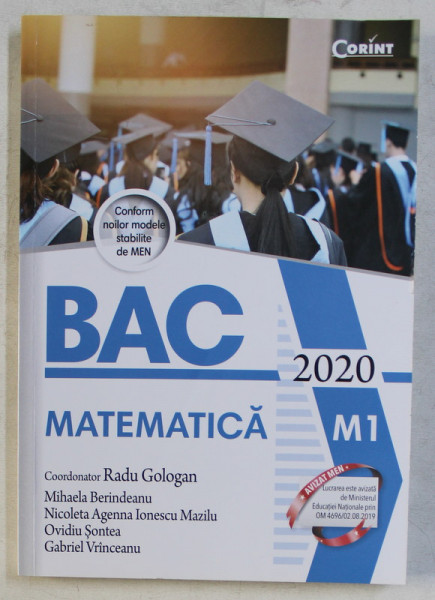 BAC MATEMATICA M1 - 2020 de RADU GOLOGAN , 2018