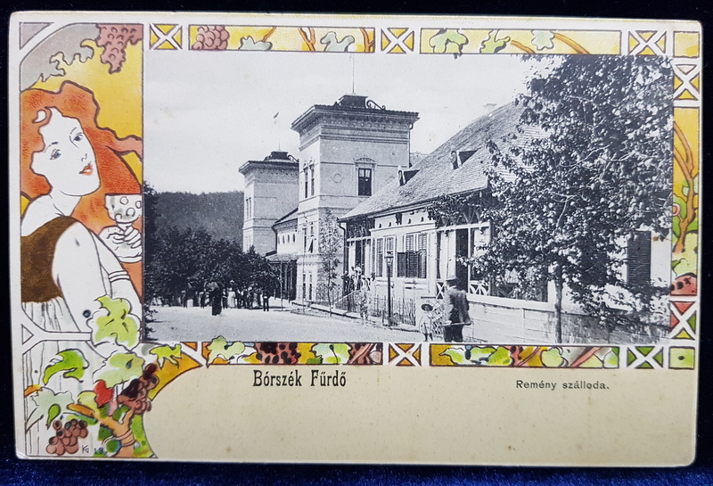 BAILE BORSEC , CARTE POSTALA ILUSTRATA , LITOGRAFIE , ART  - NOUVEAU , POLICROMA , NECIRCULATA , CLASICA