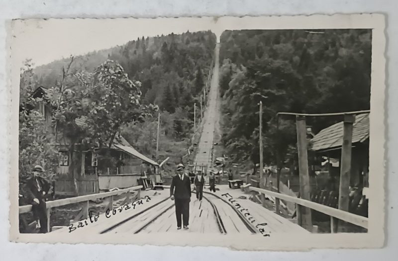 BAILE COVASNA , FUNICULAR , FOTOGRAFIE FORMAT CARTE POSTALA , 1939