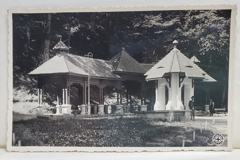 BAILE GOVORA - IZVORUL REGELE FERDINAND I , FOTOGRAFIE TIP CARTE POSTALA , 1938