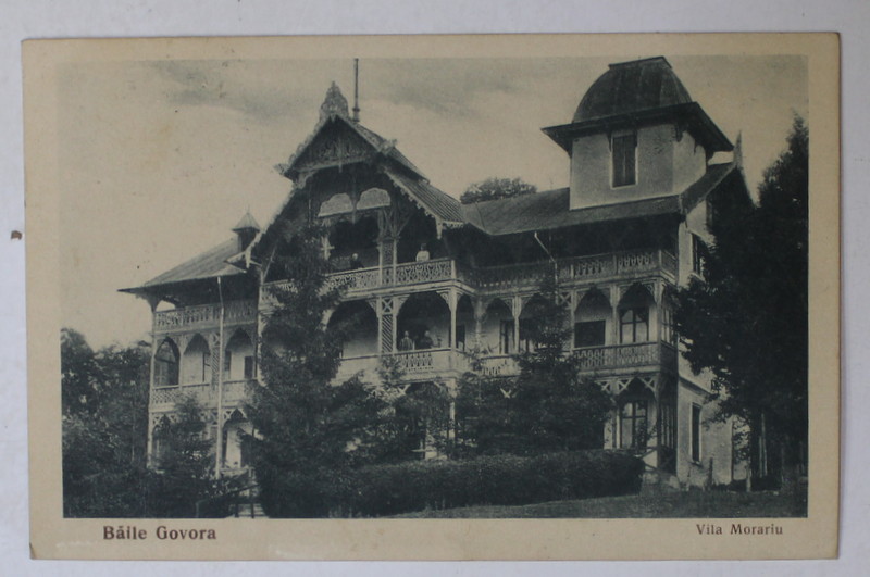 BAILE GOVORA , VILA MORARIU , CARTE POSTALA , 1939