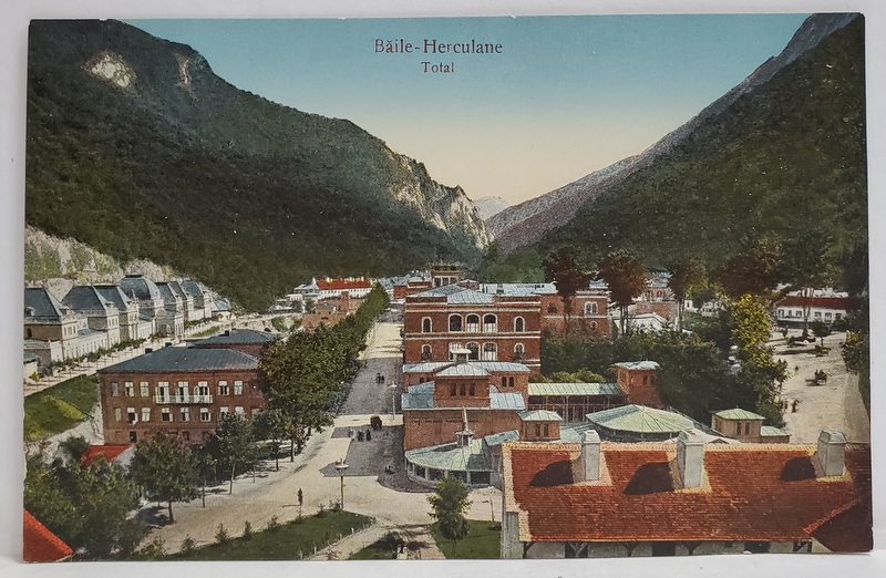 BAILE HERCULANE , FOTOGRAFIE DE ANSAMBLU , TIP CARTE POSTALA , 1924