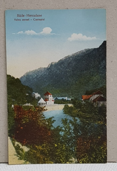 BAILE HERCULANE - VALEA CERNEI , CARTE POSTALA ILUSTRATA , POLICROMA , NECIRCULATA , DATATA 1924