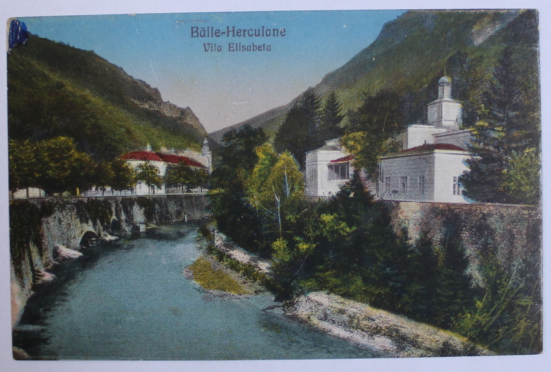 BAILE HERCULANE , VILA ELISABETA , CARTE POSTALA ILUSTRATA , NECIRCULATA , DATATA 1925
