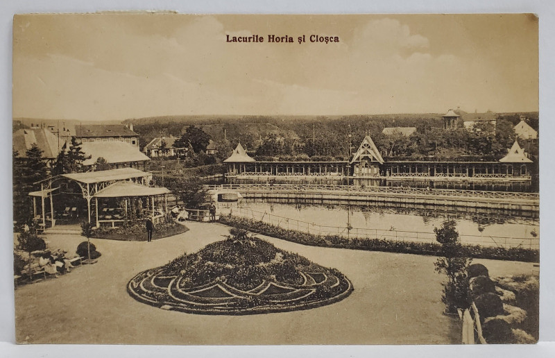 BAILE OCNA - SIBIULUI , LACURILE HORIA SI CLOSCA , CARTE POSTALA , 1929