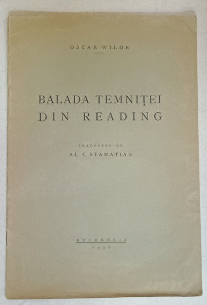 BALADA  TEMNITEI DIN READING de OSCAR WILDE , 1936
