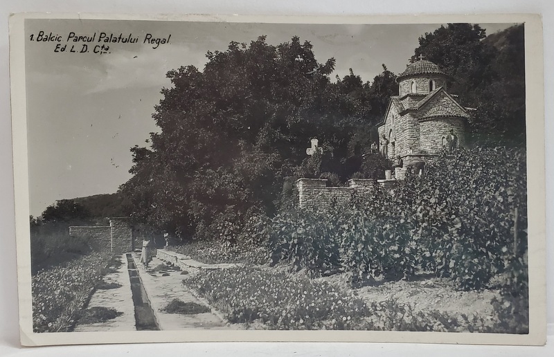 BALCIC , PARCUL PALATULUI REGAL , FOTOGRAFIE , FORMAT CARTE POSTALA , 1937