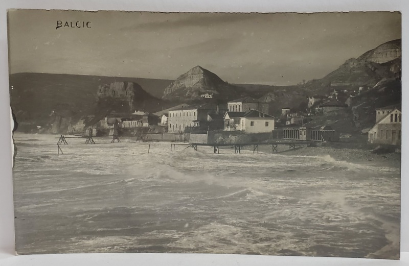 BALCIC, VEDERE DINSPRE MARE , FOTOGRAFIE FORMAT CARTE POSTALA , INCEPUTUL SEC. XX
