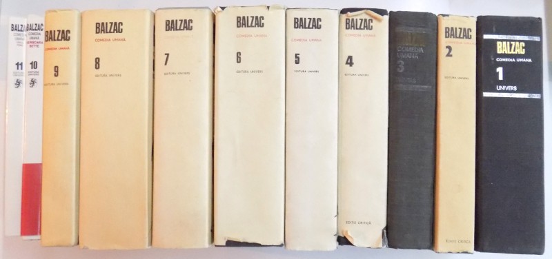 BALZAC, COMEDIA UMANA VOL. I - XI, EDITIE CRITICA de ANGELA ION, 1981 - 2000