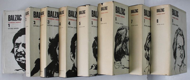 BALZAC , COMEDIA UMANA , VOLUMELE I - VIII de HONORE DE BALZAC , 1981 - 1990 *EDITIE CARTONATA