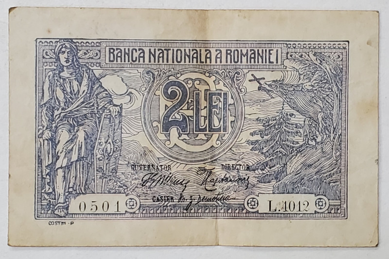 BANCNOTA - ROMANIA - 2 ( DOI ) LEI , 1915