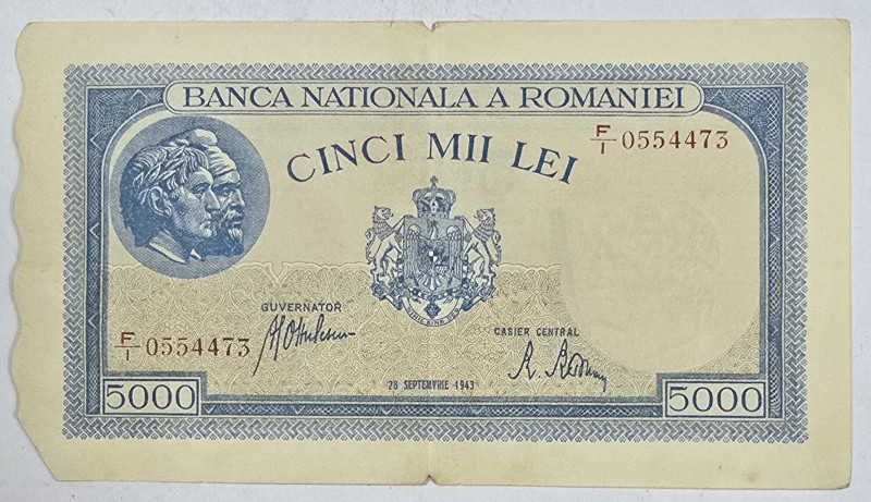 Bancota CINCI MII LEI 1943, Circulata