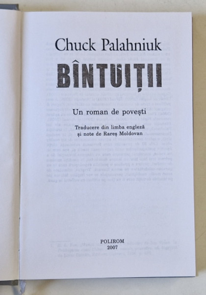 BANTUITII de CHUCK PALAHNIUK, 2007