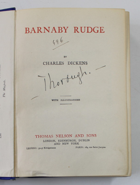 BARNABY RUDGE by CHARLES DICKENS , with illustrations , 1912