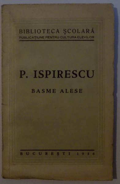 BASME ALESE, BUCURESTI 1936
