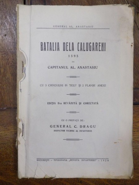 BATALIA DE LA CALUGARENI 1595 -CAPITANUL AL. ANASTASIU BUCURESTI 1907