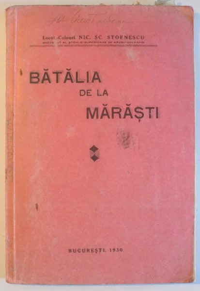 BATALIA DE LA MARASTI de NIC. SC. STOENESCU  1930