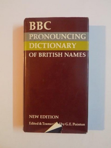 BBC PRONOUNCING DICTIONARY OF BRITISH NAMES SECOND EDITION 1983