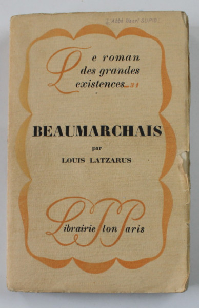 BEAUMARCHAIS par LOUIS LATZARUS , 1930