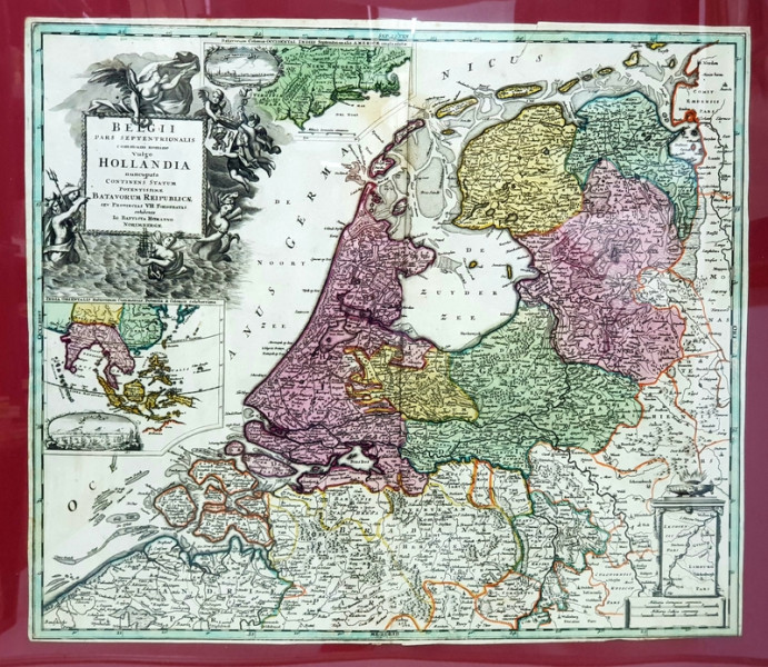 BELGII PARS SEPTENTRIONALIS communi nomine Vulgo HOLLANDIA nuncupata par JO. BAPTISTA HOMANN - Harta cca.  1700