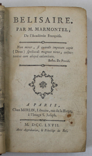 BELISAIRE par M. MARMONTEL , 1767