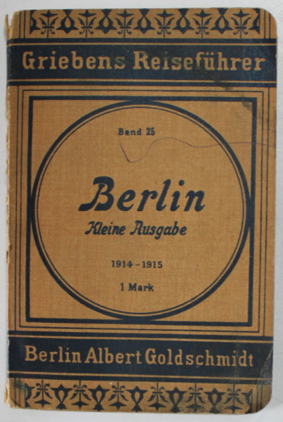 BERLIN , KLEINE AUSGABE 1914-1915 , GRIEBENS REISEFUHRER
