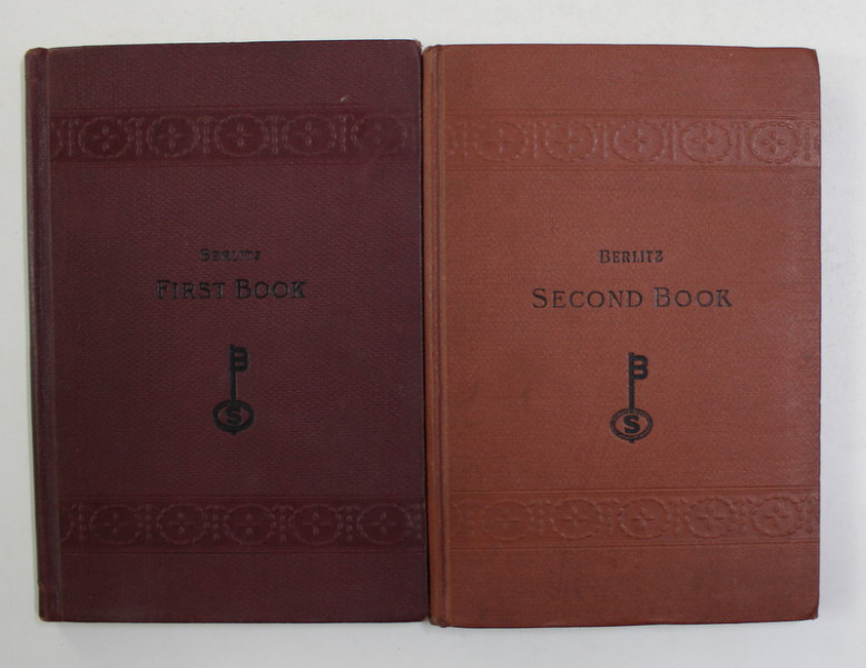 BERLITZ - METHOD FOR TEACHING MODERN LANGUAGES , ENGLISH PART , TWO BOOKS , 1930