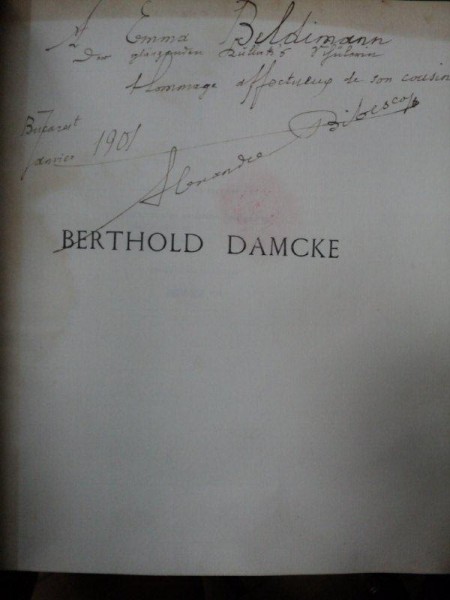 BERTHOLD DAMCKE  -PRINCE ALEXANDRE BIBESCO   -PARIS 1894
