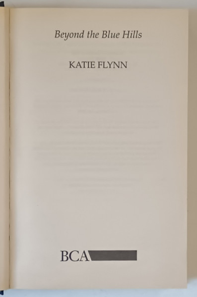 BEYOND THE BLUE HILLS by KATIE FLYNN , 2006