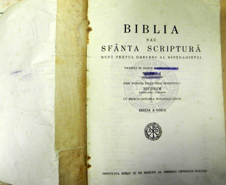 BIBLIA SAU SAU SFANTA SCRIPTURA DUPA TEXTUL GRECESC AL  SEPTUAGINTEI