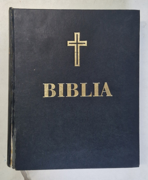 BIBLIA SAU SFANTA SCRIPTURA , EDITIE JUBILIARA A SFANTULUI SINOD , 2001 * FORMAT 21x16 CM , MICI DEFECTE COTOR