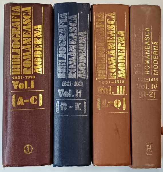 BIBLIOGRAFIA ROMANEASCA MODERNA , VOLUMELE I - IV , coordonare generala GABRIEL STREMPEL , 1984 - 1996
