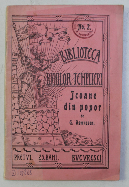 BIBLIOTECA BUNILOR TEMPLIERI , NR . 2 - ICOANE DIN POPOR de G . ASMUSSEN , 1909