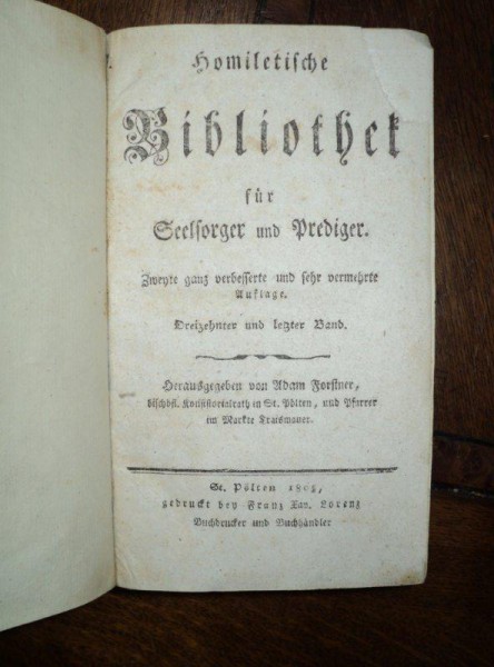 Biblioteca Omiletica, St. Polten 1805