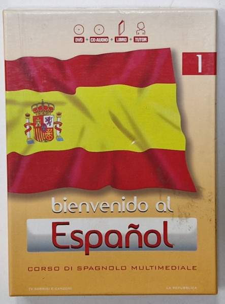 BIENVENIDO AL ESPANOL , CURS DE INVATAREA LIMBII , CUTIE CU MANUAL , DVD , CD , 2008