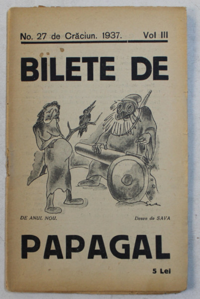 BILETE DE PAPAGAL , NO . 27 DE CRACIUN , VOL. III , 1937
