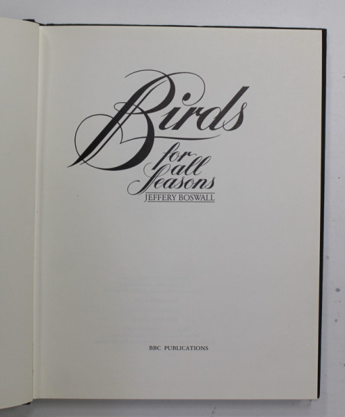 BIRDS FOR ALL SEASONS by JEFFERY BOSWALL , 1986