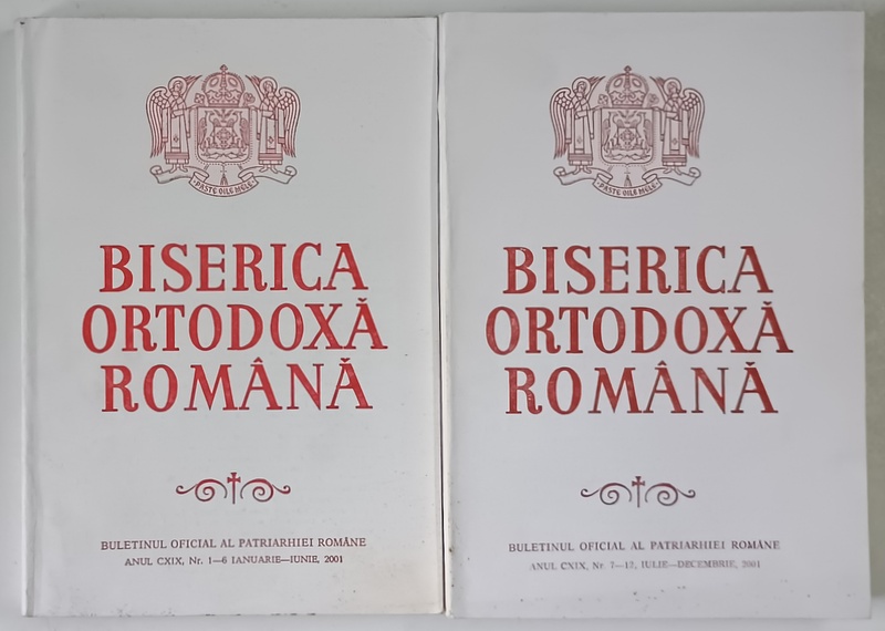 BISERICA ORTODOXA ROMANA , BULETINUL OFICIAL AL PATRIARHIEI ROMANE , VOLUMELE I - II , ANUL CXIX , NUMERELE 1 - 12 , IANUARIE - DECEMBRIE , 2001 *AN COMPLET