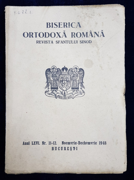 BISERICA ORTODOXA ROMANA  - REVISTA SFANTULUI SINOD , ANUL LXLVI , NO . 11 - 12 , NOV. - DEC. 1948