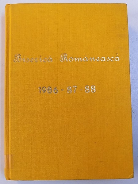 BISERICA ROMANEASCA - PUBLICATIE RELIGIOASA SI CULTURALA A COMUNITATII ORTODOXE ROMANE DIN ITALIA , 1986 - 1987 - 1988