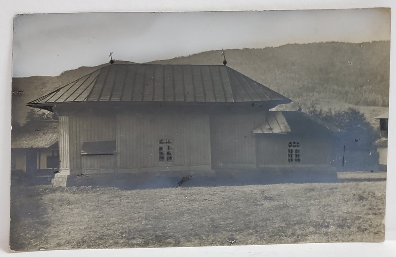 BISERICA SCHITULUI VALEA NEAGRA , FOTOGRAFIE TIP CARTE POSTALA , 4 AUGUST 1930