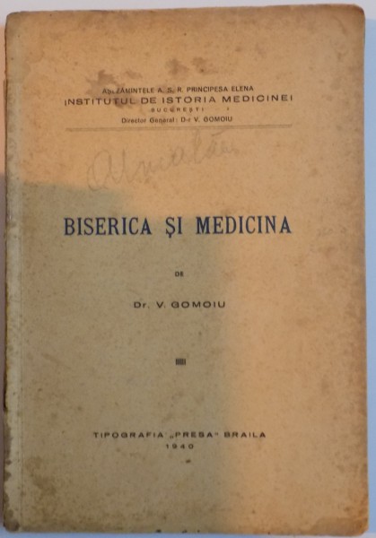 BISERICA SI MEDICINA , 1940