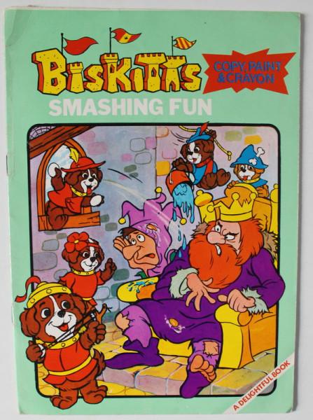 BISKITTS , SMASHING FUN  , COPY , PAINT and CRAYON , ANII '70 , O PAGINA  DEJA COLORATA