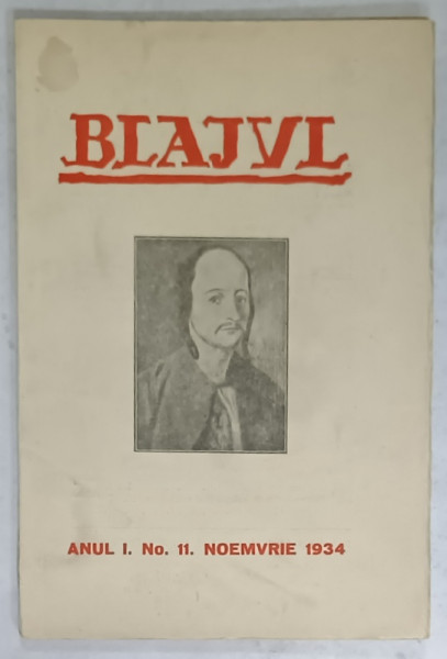 BLAJUL , REVISTA LUNARA DE CULTURA , NO.11 , NOIEMBRIE , 1934
