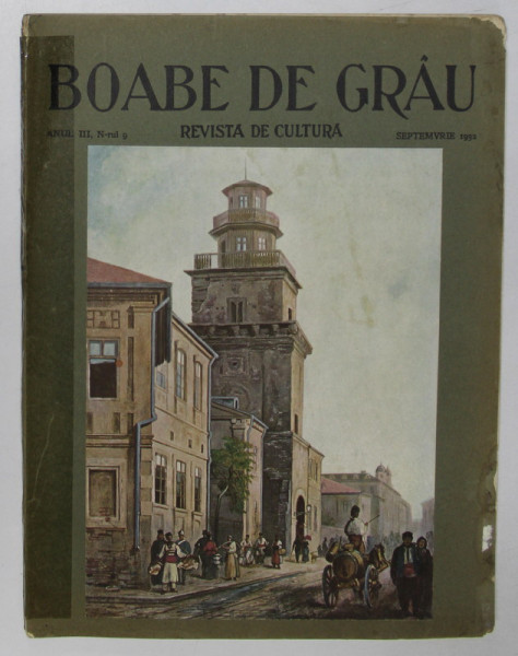 BOABE DE GRAU, REVISTA DE CULTURA, ANUL III, NR. 9, SEPT. 1932