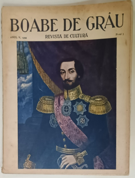 BOABE DE GRAU , REVISTA DE CULTURA  , ANUL V, NR. 5 , 1934