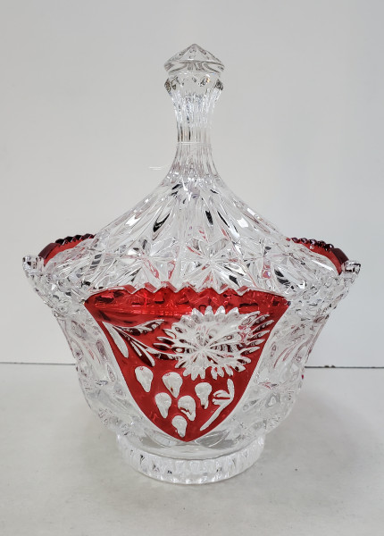 BOMBONIERA DIN CRISTAL BIZOTAT, SECOL 20